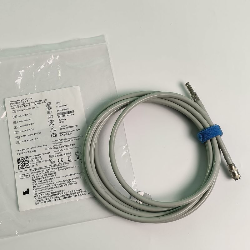 Original Long Straight Head Blood Pressure Extension Tube 3 Meter TPU 85A Abu-abu REF BPT2 IPN 01.59.473007