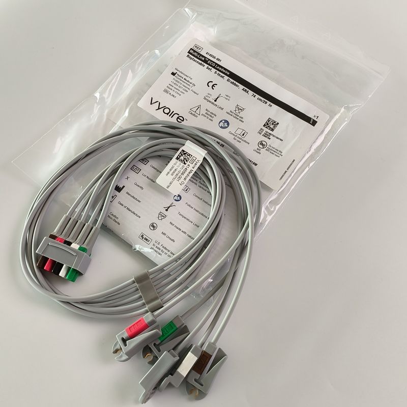 Multi-Link ECG Leadwire Set Replaceable 5-Lead Grabber AHA 74cm/29in. REF: 414556-001