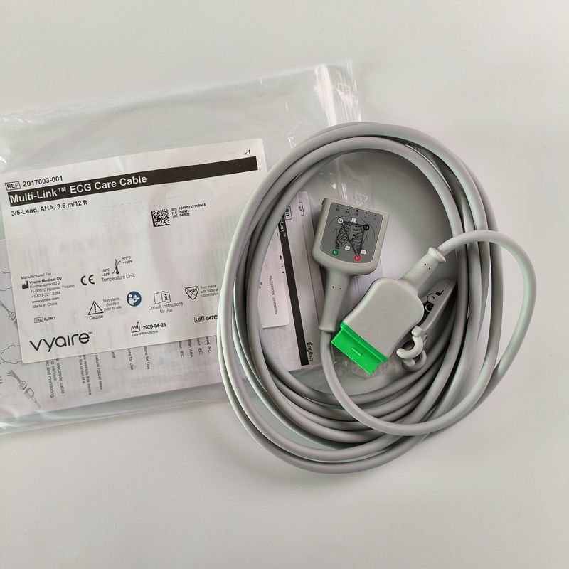 Vyaire GE Original Multi-Link ECG Care Cable 3/5-Lead AHA 3.6m / 12 ft. REF: 2017003-001