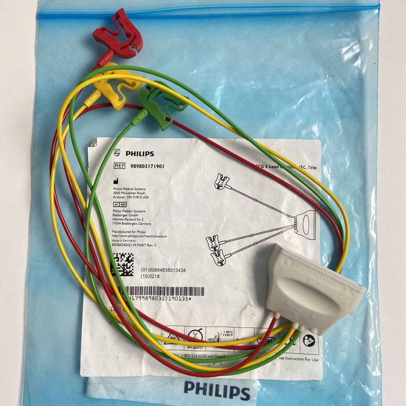 Telemetry Tiga Lead European Standard Clamp ECG 3-Lead Grabber IEC Tele REF:989803171901
