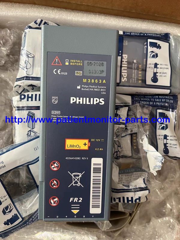 Baterai Peralatan Medis Asli Untuk M3863A DC 12V 4.2Ah Untuk PHILIP FR2 AED