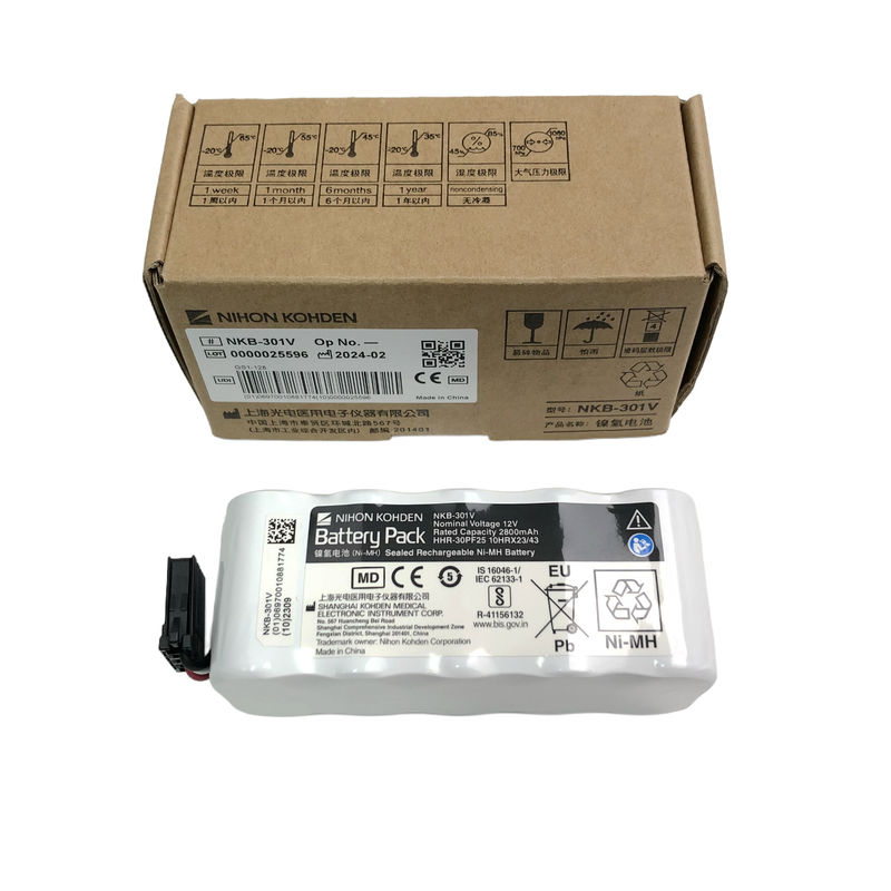 NIHONKOHDEN NKB-301V Disegel baterai Ni-MH isi ulang Tegangan nominal 12v Kapasitas nominal 2800mAh